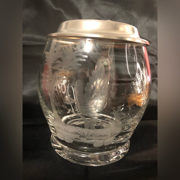 Ergo Zinn hand blown etched glass beer stein - Picture 6 of 12